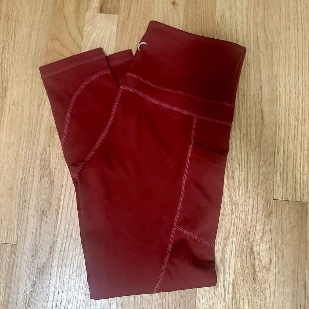 ZYIA Burnt rose pocket light n tight high rise 7/8.